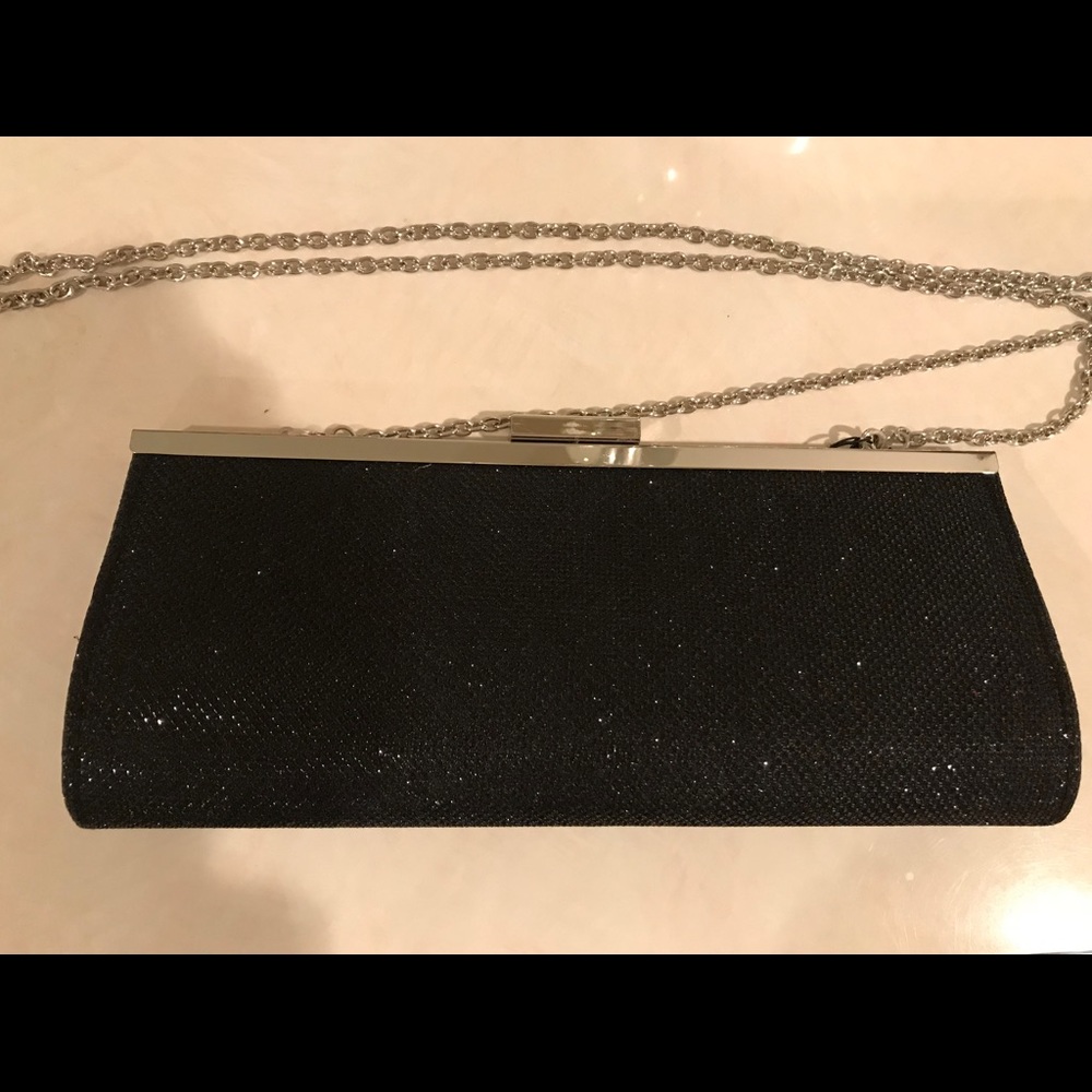 Black fabric clutch